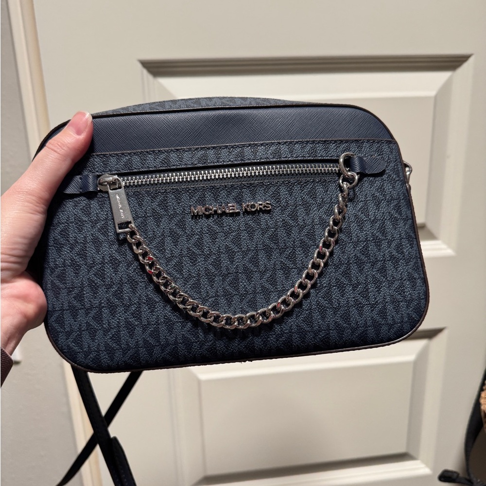 Michael Kors Admiral Blue Crossbody Bag with Chain